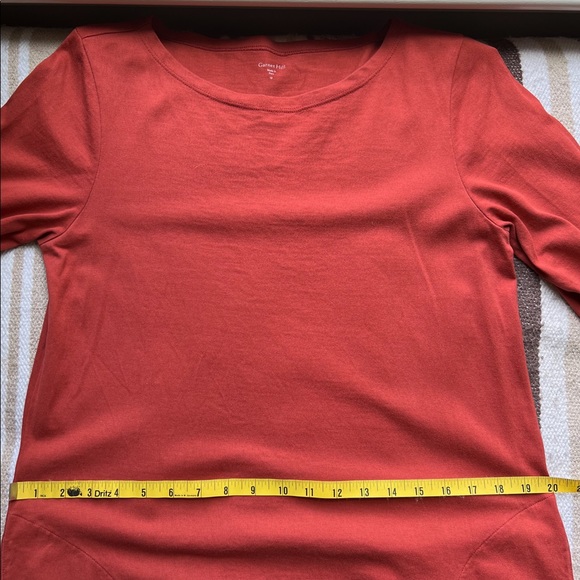 Garnet Hill 3/4 sleeve shift dress, dusty soft red, Medium - Picture 9 of 9